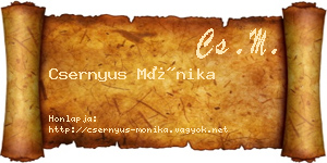 Csernyus Mónika névjegykártya