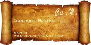 Csernyus Mónika névjegykártya
