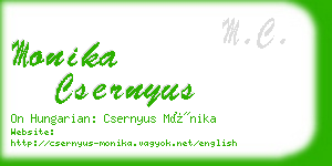 monika csernyus business card